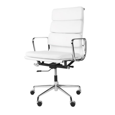 Fernity CH2191T Fotel biurowy skórzany biały/chrom EA219TSOFTBIASKCHR