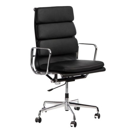 Fernity CH2191T Fotel biurowy skórzany czarny/chrom EA219TSOFTCZASKCHR