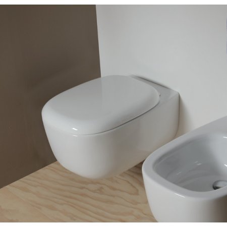 Flaminia Bonola Muszla klozetowa miska WC podwieszana 54x38x27 cm, biała BN118