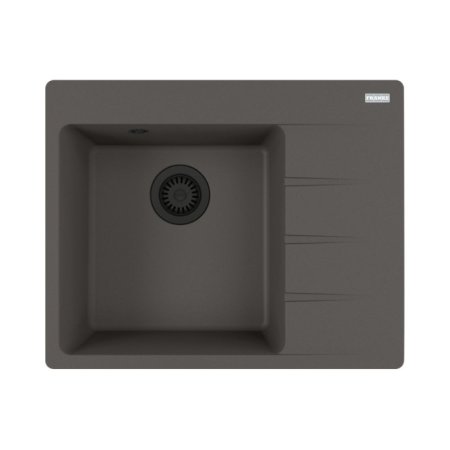 Franke Centro CNG 611-62 TL Zlewozmywak granitowy jednokomorowy 62x50 cm prawy łupkowy szary/czarny mat 114.0738.004