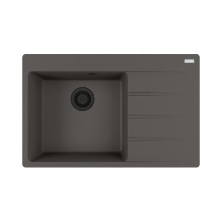 Franke Centro CNG 611-78 TL Zlewozmywak granitowy jednokomorowy 78x50 cm prawy łupkowy szary/czarny mat 114.0738.002