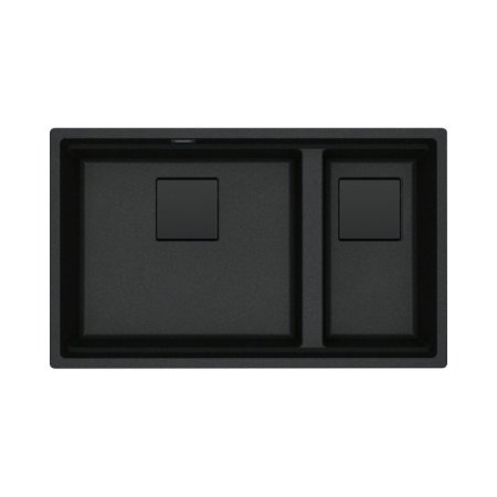 Franke Kanon KNG 120-46-21 Zlewozmywak granitowy p&oacute;łtorakomorowy 76x46 cm onyx 125.0740.836