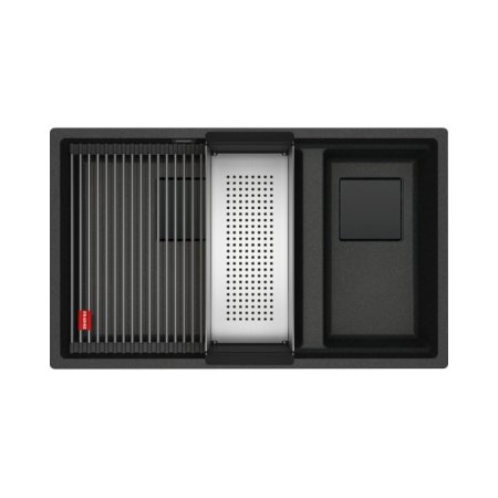 Franke Kanon KNG 120-46-21 Zlewozmywak granitowy półtorakomorowy 76x46 cm onyx 125.0740.836