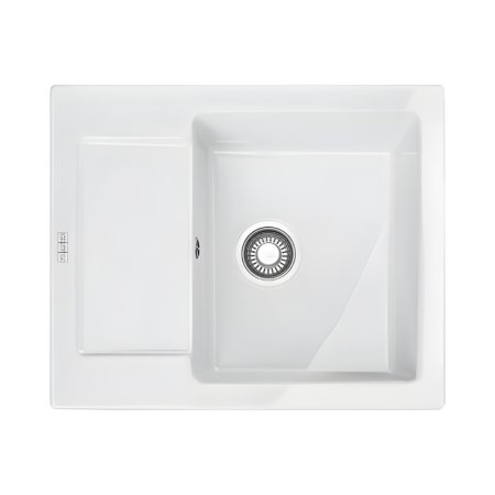 Franke Maris MRK 611-62 Zlewozmywak ceramiczny jednokomorowy 62x51 cm z ociekaczem biały polarny 124.0442.559