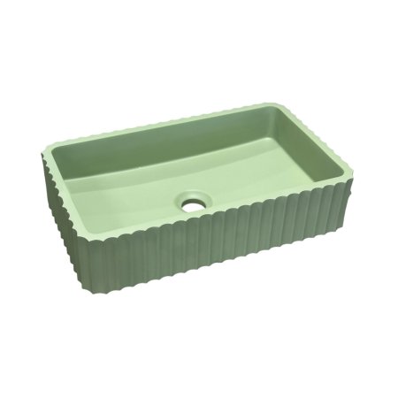 Galatea Biskut Umywalka nablatowa 50x30 cm jasny zielony mat GDMR034MG