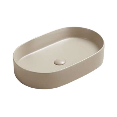 Galatea Design Bujur Umywalka nablatowa 60x38 cm beżowy mat GD78330DTMC
