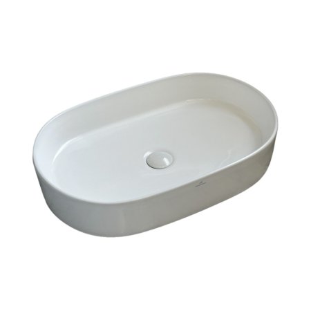 Galatea Design Bujur Umywalka nablatowa 60x38 cm biała GD78330DTWH