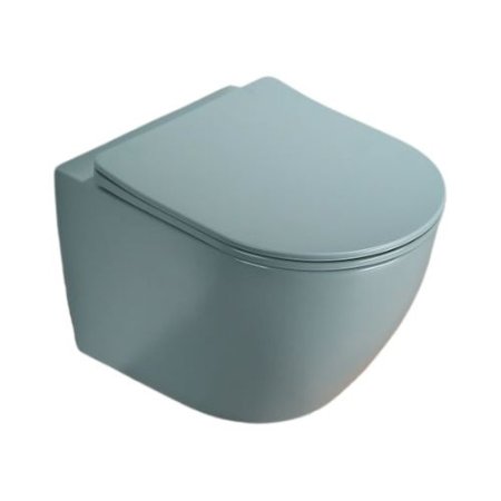 Galatea Design Bulat Zestaw Toaleta WC Rimless bez kołnierza krótka + deska wolnoopadająca aloe mat GDB2342MLG