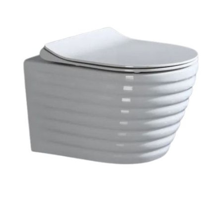 Galatea Design Collet Zestaw Toaleta WC Rimless bez kołnierza krótka + deska wolnoopadająca biały GDW04LWH