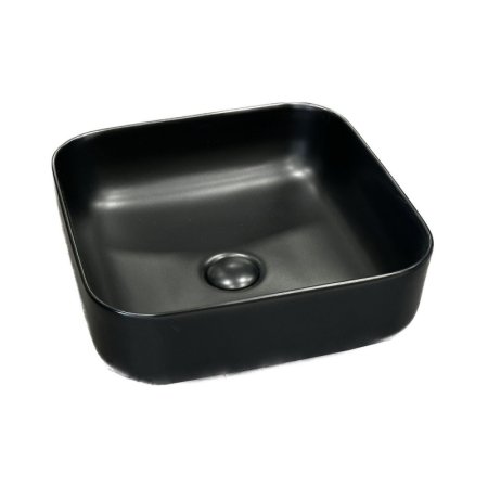 Galatea Design Empat Umywalka nablatowa 36x36 cm czarny mat GD78110TMB