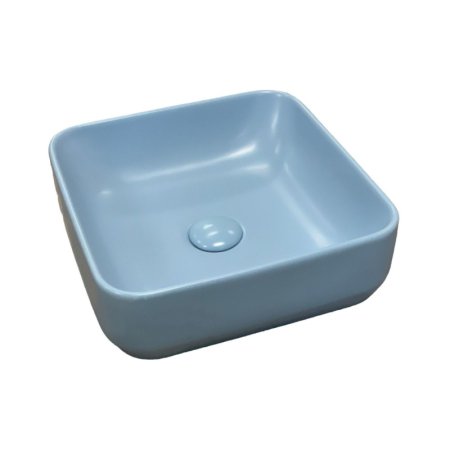 Galatea Design Empat Umywalka nablatowa 36x36 cm niebieski mat GD78110TML
