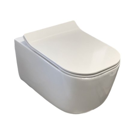 Galatea Design Empat Zestaw Toaleta WC Rimless bez kołnierza + deska wolnoopadająca biały GDB2341GW
