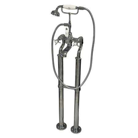 Galatea Design Retro Bateria wannowa wolnostojąca chrom GDT818W7CHR