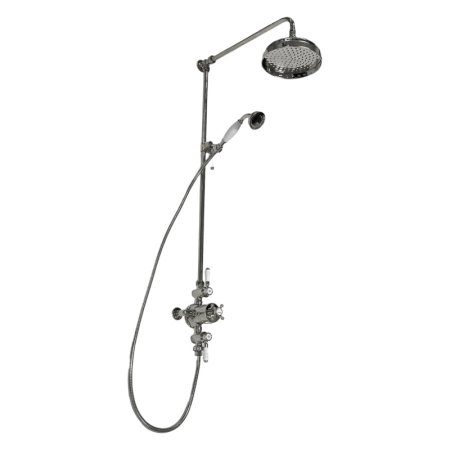 Galatea Design Retro Zestaw prysznicowy natynkowy termostatyczny z deszczownicą chrom GDAF3SCHR