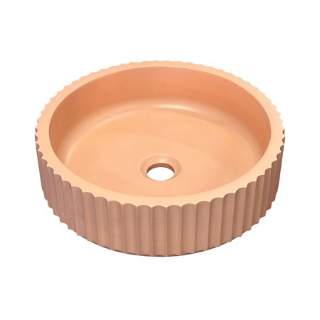 Galatea Kek Umywalka nablatowa 39 cm brzoskwiniowy r&oacute;żowy mat GDMC030MPP