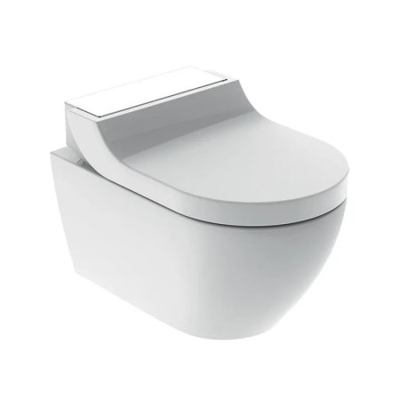 Geberit AquaClean Tuma Comfort Toaleta WC myjąca 55,3x36 cm bez kołnierza z deską biała/szkło 146.292.SI.1