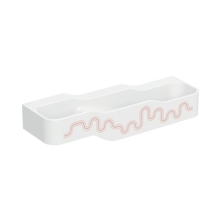 Geberit Bambini Umywalka wisząca 140x39 cm dziecięca potrójna bez otworów na baterie biały alpin/czerwony/pomarańczowy mat 502.976.FY.2
