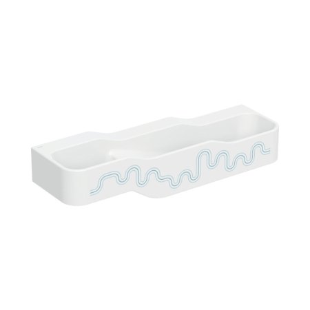 Geberit Bambini Umywalka wisząca 140x39 cm dziecięca potrójna bez otworów na baterie biały alpin/niebieski/jasnoniebieski mat 502.976.SX.2
