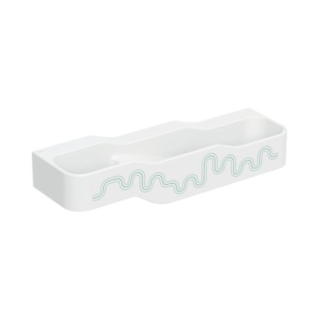 Geberit Bambini Umywalka wisząca 140x39 cm dziecięca potrójna bez otworów na baterie biały alpin/zielony/jasnozielony mat 502.976.79.2