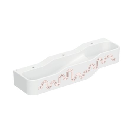 Geberit Bambini Umywalka wisząca 140x39 cm dziecięca potrójna biały alpin/czerwony/pomarańczowy mat 502.975.FY.1