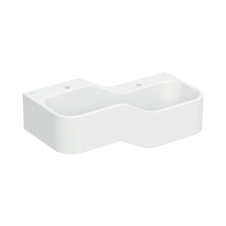 Geberit Bambini Umywalka wisząca 90x39 cm dziecięca podwójna biały alpin mat 502.974.00.1
