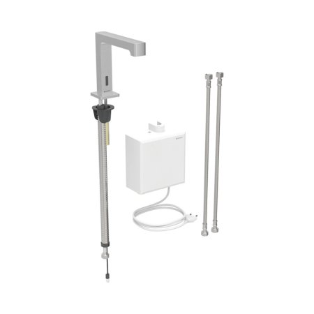 Geberit Brenta Bateria umywalkowa bezdotykowa termostatyczna zasilanie sieciowe z natynkową skrzynką funkcyjną imitacja stali nierdzewnej/szczotkowany powlekany easy-to-clean 116.177.SN.1