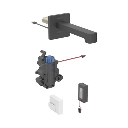 Geberit Brenta Bateria umywalkowa termostatyczna bezdotykowa podtynkowa zasilanie bateryjne 17 cm czarny mat z powłoką easy-to-clean 116.278.14.1