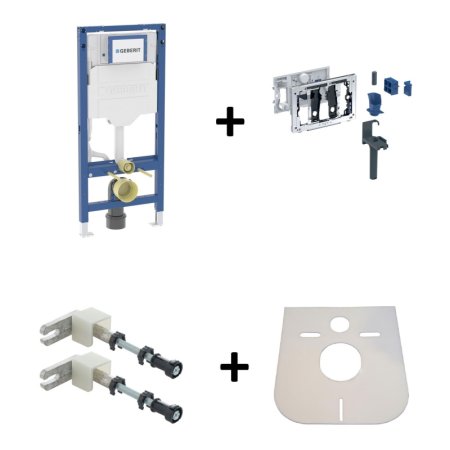 Geberit Duofix DuoFresh Sigma Zestaw Stelaż do WC H112 + kostkarka chrom połysk + wsporniki + mata 111.320.00.6+115.062.21.1+111.815.00.1+LEMATA