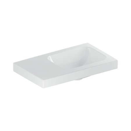 Geberit iCon Light Umywalka meblowa 53x31 cm bez otworu na baterię prawa biała z powłoką KeraTect 501.833.00.4