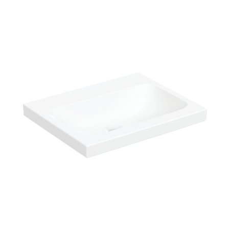 Geberit iCon Umywalka nablatowa 60x48 cm bez otworu na baterię bez przelewu biały z powłoką KeraTect 501.847.00.8