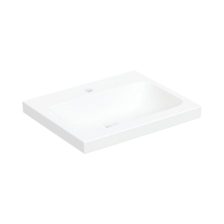 Geberit iCon Umywalka nablatowa 60x48 cm z otworem na baterię bez przelewu biały z powłoką KeraTect 501.847.00.6