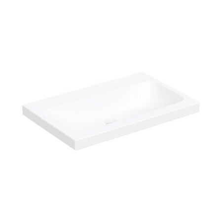 Geberit iCon Umywalka nablatowa 75x48 cm bez otworu na baterię bez przelewu biały z powłoką KeraTect 501.848.00.8