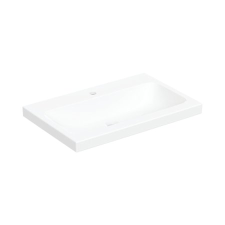 Geberit iCon Umywalka nablatowa 75x48 cm z otworem na baterię bez przelewu biały z powłoką KeraTect 501.848.00.6