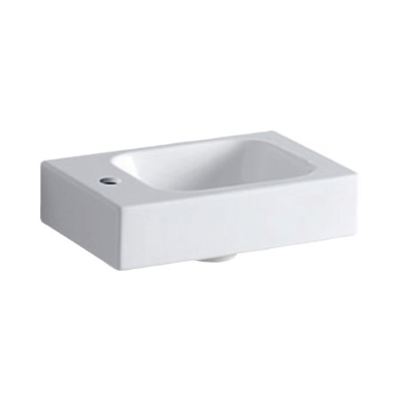 Geberit iCon Umywalka wisząca 38x28 cm z otworem na baterię z lewej strony biały z powłoką KeraTect 124836600