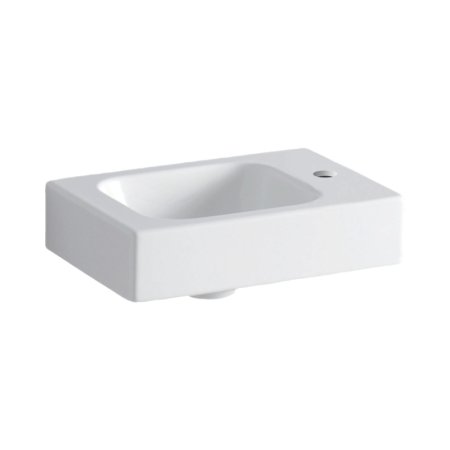 Geberit iCon Umywalka wisząca 38x28 cm z otworem na baterię z prawej strony biały z powłoką KeraTect 124736600