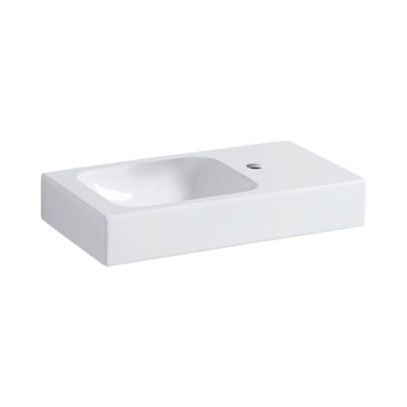 Geberit iCon Umywalka wisząca lub meblowa 53x31 cm z otworem na baterię z prawej strony biały z powłoką KeraTect 124053600