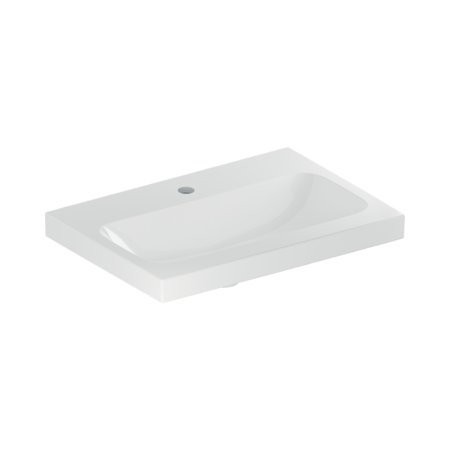 Geberit iCon Umywalka wisząca lub meblowa 60x42 cm z otworem na baterię bez przelewu biały z powłoką KeraTect 501.841.00.6