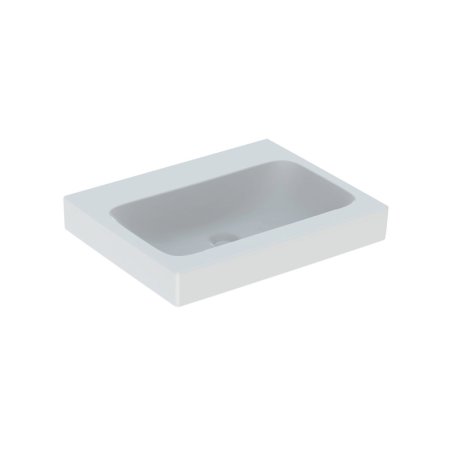 Geberit iCon Umywalka wisząca lub meblowa 60x48,5 cm bez otworu na baterię bez przelewu biały z powłoką KeraTect 124061600