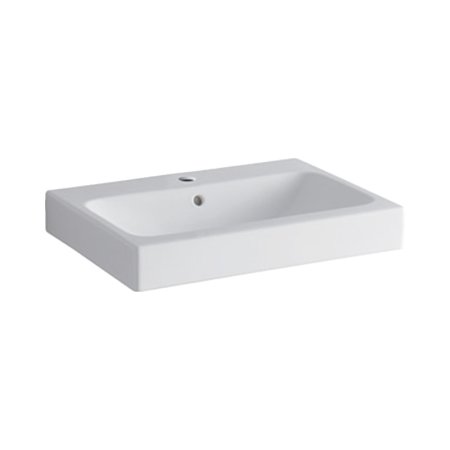 Geberit iCon Umywalka wisząca lub meblowa 60x48,5 cm z otworem na baterię z przelewem biały z powłoką KeraTect 124060600