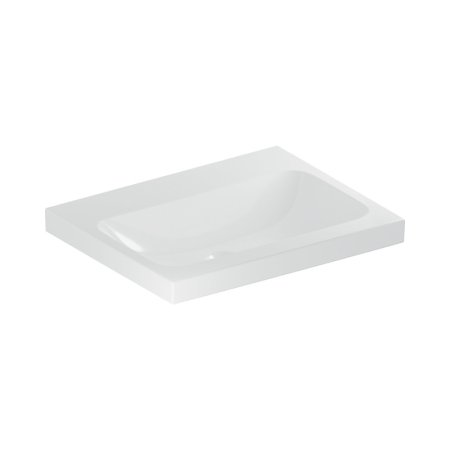 Geberit iCon Umywalka wisząca lub meblowa 60x48 cm bez otworu na baterię bez przelewu biały z powłoką KeraTect 501.834.00.8