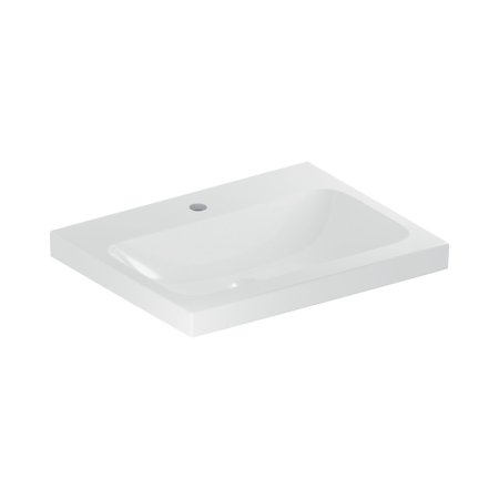 Geberit iCon Umywalka wisząca lub meblowa 60x48 cm z otworem na baterię bez przelewu biały z powłoką KeraTect 501.834.00.6