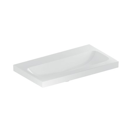 Geberit iCon Umywalka wisząca lub meblowa 75x42 cm bez otworu na baterię bez przelewu biały z powłoką KeraTect 501.842.00.8