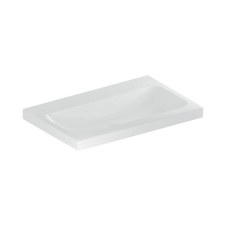 Geberit iCon Umywalka wisząca lub meblowa 75x48 cm bez otworu na baterię bez przelewu biały z powłoką KeraTect 501.835.00.8