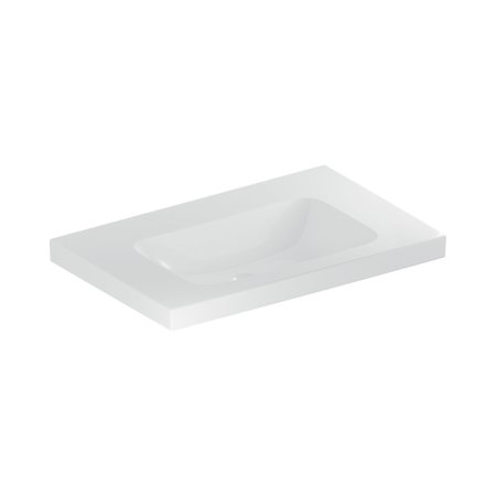 Geberit iCon Umywalka wisząca lub meblowa 75x48 cm bez otworu na baterię bez przelewu biały z powłoką KeraTect 501.839.00.8