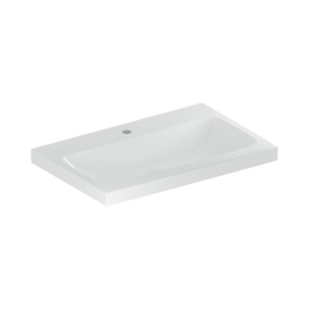 Geberit iCon Umywalka wisząca lub meblowa 75x48 cm z otworem na baterię bez przelewu biały z powłoką KeraTect 501.835.00.6