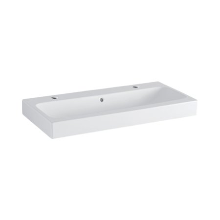 Geberit iCon Umywalka wisząca lub meblowa 90x48,5 cm podwójna z przelewem biały 502.924.00.1