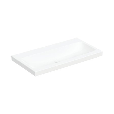Geberit iCon Umywalka wisząca lub meblowa 90x48 cm bez otworu na baterię bez przelewu biały z powłoką KeraTect 501.836.00.8