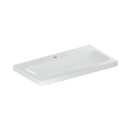 Geberit iCon Umywalka wisząca lub meblowa 90x48 cm z otworem na baterię bez przelewu biały z powłoką KeraTect 501.836.00.6