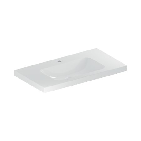Geberit iCon Umywalka wisząca lub meblowa 90x48 cm z otworem na baterię bez przelewu biały z powłoką KeraTect 501.840.00.6
