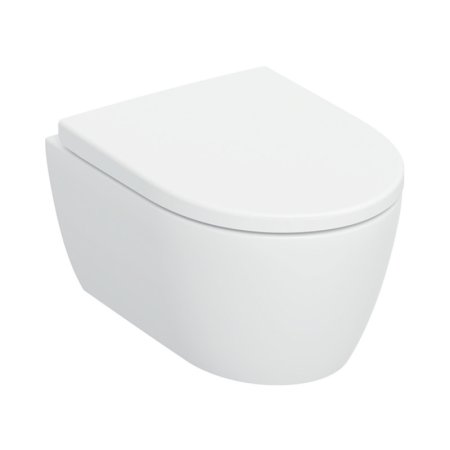 Geberit iCon Zestaw Toaleta WC TurboFlush bez kołnierza krótka + deska wolnoopadająca biały mat 503.049.JT.1